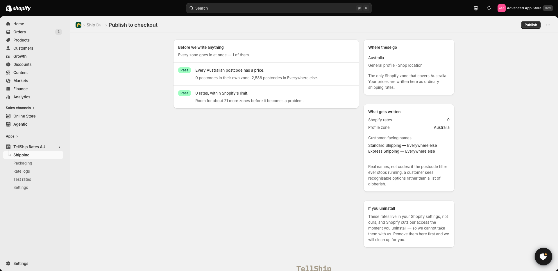 Publish to checkout: what is about to be written, shown before it is