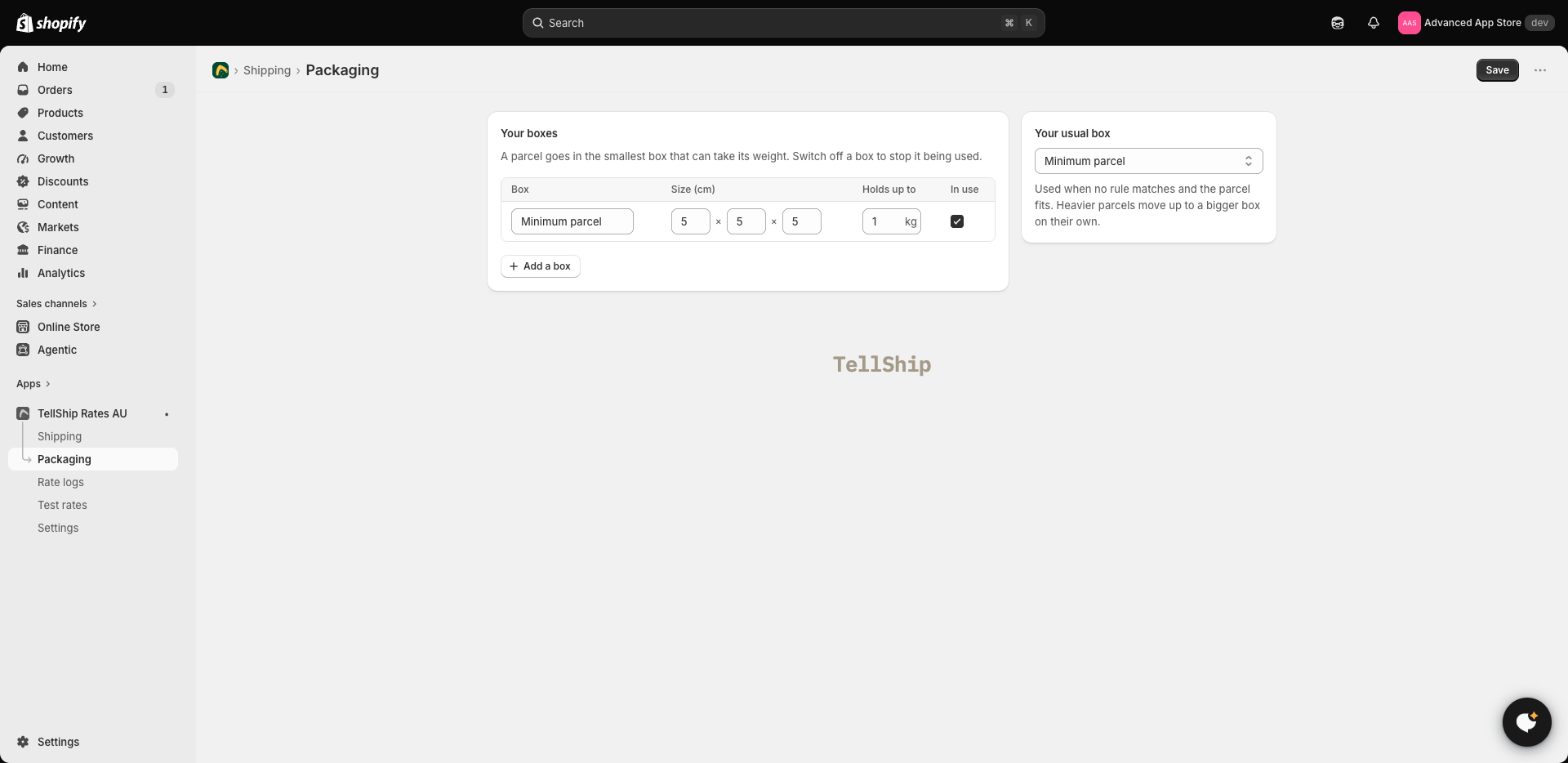 Packaging: the one standard parcel every store starts with